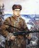Серов Вл.А. Портрет командира партизанского отряда Д.И.Власова. 1942. ГРМ